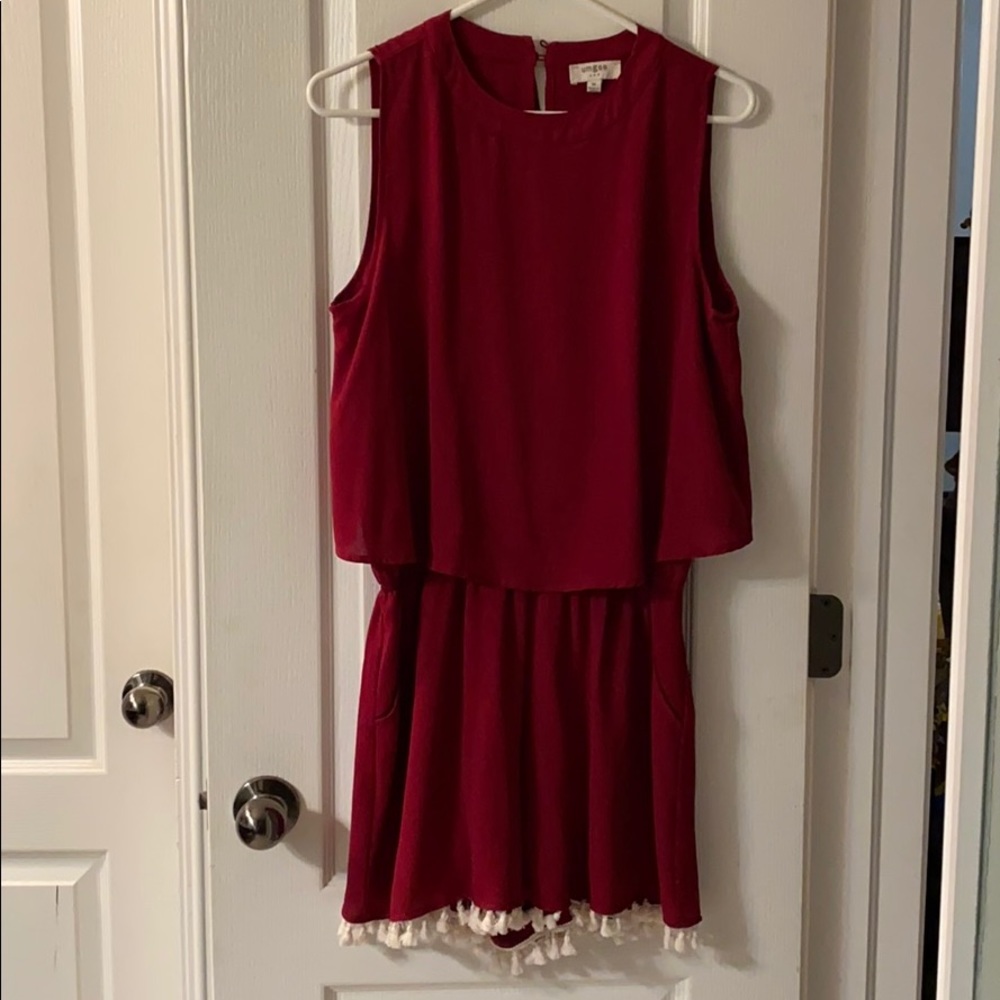 Romper with Pom Pom fringe